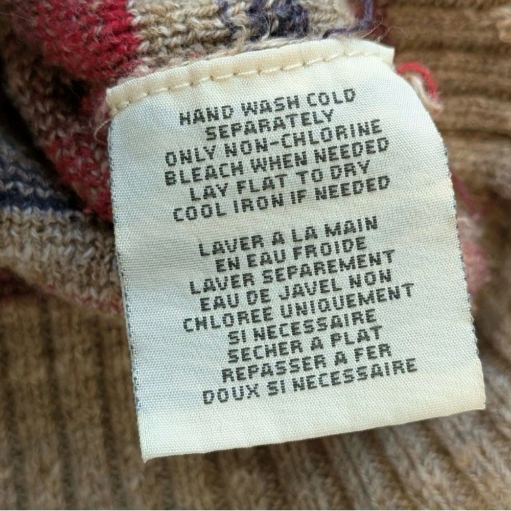 Ralph Lauren Southwestern Pattern Shawl Collar Button Front Women's Sweater - Picture 3 of 4